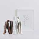 Decorative Bookends for Heavy Books, Thinker Statue Book Holders for Shelves & Office Desk, Abstract Decor Aesthetic Book Ends Stoppers, Modern Bookshelf Decoration