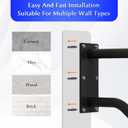 Hand Rails for Outdoor 1-2 Steps, Indoor Stairs, Bathroom, Wall Mount Non-Slip U-Shape Stair Hand Railing Black 1 Pack