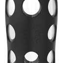 Lifefactory 22-Ounce BPA-Free Glass Water Bottle with Classic Cap and Protective Silicone Sleeve, Onyx