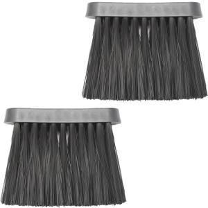 UOIENRT 2 Pcs Oblong Fireplace Brush with Large PP Handle PP Hair Fireplace Cleaning Brush Replacement Head for Fireplace Brush, Car Dusting Brush and Furniture Brushes