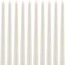 Stonebriar Tall 10" White Unscented 10 Count Taper Candles, 7 Hour Burn Time