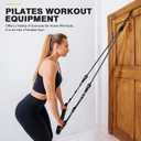 Ayombo Pilates Bar Kit with Resistance Bands, Pilates Workout Equipment for Legs, Hip, Waist, Arm, Squats Exercise Equipment for Home Workouts, Adjustable 3-Section Pilates Bar Kit for Women & Men