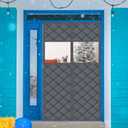 Visible Magnetic Thermal Insulated Door Curtain, Fit 36 x 80 Door Cover Curtain with Window, Magnetic Winter Door Curtain Sound Proof Curtain for Doorway Weatherproof Thermal Door Curtains