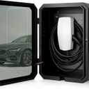 EV Charger Lock Box, Waterproof Outdoor Wall Station Enclosure, IP65 Weatherproof, 23'' x 16'' x 9'', Steel with Acrylic Window, Combination Lock & Cable Holder, for Level 2 EV Charger