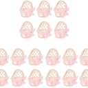 18PCS Mini Rattan Crib Baskets Miniature Hand Woven Baby Shower Favor Basket Ornament for Candy Rattan Flower Wicker Cradle Table Centerpieces for 1st Birthday Doll House Decor, 2.7", 7.5X6CMx3pcs