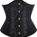 Underbust Corset for Women Steampunk Waist Trainer Vintage Bustier Top Gothic Renaissance Corset, XL