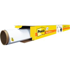 Post-it Dry Erase Whiteboard Film Surface for Walls, Doors, Tables, Chalkboards and More, Removable Sticky White Board , Stain-Proof, Easy Installation, 6 x4 ft Roll