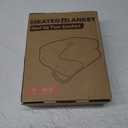 Electric Heated Blanket Throw Size - 50"x60", Soft Flannel Heating Blanket, 4 Heating Levels, 3 H Auto Shut Off, Breathable Warm and Washable for Sofa, Dark Grey