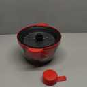 Nostalgia Electric Non Stick Stirring Popcorn Maker for 8 Cups of Theater Style Popcorn with Hot Oil - Dual-Use Lid & Serving Bowl Cool Touch Handles - Easy to Store - Red