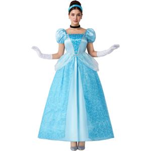 Spooktacular Creations Adult Princess Costume, Halloween Costume Woman Role Play, Blue Princess Dress (Large)