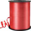 4 x Red Curling Ribbon, 3/16" x 500 Yards, Polyester, Multi-purpose, Solid Red, Classic, For Special Occasions