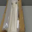 TAIKULA Mahjong Racks with Pushers, Clear Acrylic American Majiang Tile Racks, Enhanced Mah Jongg Tile Holders Set of 4 with 3 Goldern Dics (Beige White)