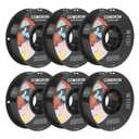 Comgrow PETG 3D Printer Filament 1.75mm, High Precision and Tough 3D Printer Filament 6 Rolls*1kg, Dimensional Accuracy +/- 0.02 mm, Fit Most 3D Printers Black
