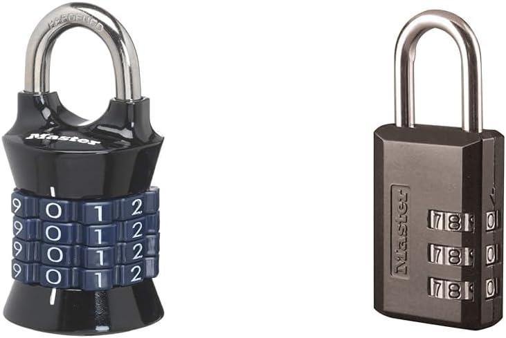 Master Lock 1535D Locker Lock Set Your Own Combination Padlock, 1 Pack, Colors May Vary & Combination Padlock, 1, Black