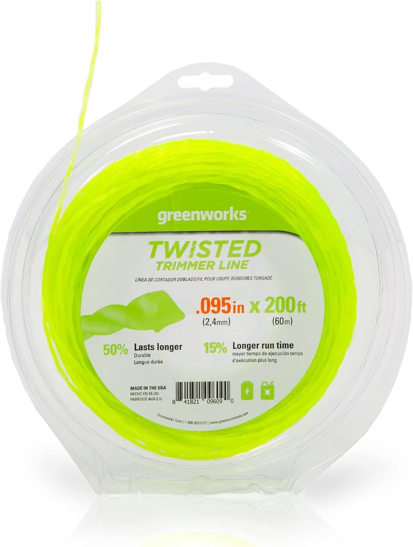 Greenworks 0.095" 200-Foot Twisted String Trimmer Line
