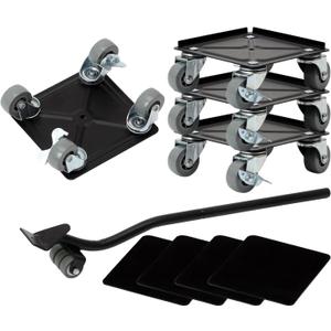 Furniture Movers with Wheels & Furniture Lifter Set, 360 Rotation Wheels Double Bearing Roller MuteEasy to Moving Heavy Furniture (Square)