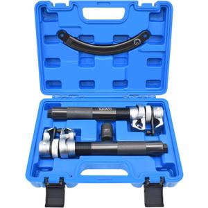 Coil Spring Compressor Tool Automotive Heavy Duty Macpherson Strut Spring Compression Set with Extendable Safety Bracket for Car ATVs Trucks, Max Load.2700LB