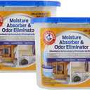 Arm & Hammer Moisture Absorber & Odor Eliminator 14oz Tub, 2 Pack - Eliminates Musty Odors & Freshens Air for Closets, Laundry Rooms, Mud Rooms