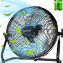 BEESTAR Rechargeable Floor Fan, 12-Speed Battery Operated, 15600mAh, 48-Hour Runtime, 360 Tilt, Metal Blade (12 INCH)