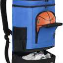 YOJOB Basketball Backpack, Large Sports Bag with Separate Ball Holder & Shoes Compartment, Water Resistant Basketball Bag Best for Soccer, Volleyball, Gym, Swim (Blue)