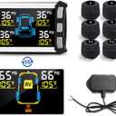 Masoll RV/ Trailer Tire Pressure Monitoring System, Tire Pressure Monitor with Color LCD Display, TPMS with 6 Sensors for Travel Trailer/ 5th Wheel/ Camper, 0-87PSI with 120ft Transmission Distance