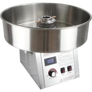 ANFIRE Commercial Professional Cotton Candy Machine 5" Spinner Head with 24" Metal Bowl and Floss Stabilizer Net
