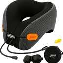 jiaao Neck Travel Pillow Memory Foam Neck Support, for Comfort on Airplane Compact and 360 Support Ergonomic Design for Travel, Car, Airport Travel Essentials