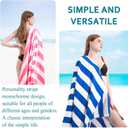 4 Packs Oversized Stripe Beach Towel Thin Terry Set for Women Men 72X40 in Absorbent Big Extra Large XL Clearance Travel FamiliesTowels Accessories Essentials Adults Gift Blue Pink Yellow Green