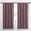 NICETOWN Blackout Curtains for Living Room, Darkening Window Curtain Panels, Easy-Care Solid Thermal Insulated Draperies/Drapes for Daughter Room (Dry Rose, 2 Panels, 42 by 63)