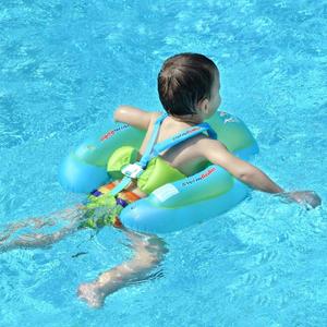 Baby Swimming Float Kids Inflatable Swim Ring with Safety Support Bottom Swimming Pool Accessories for 3-36 Months (Large)