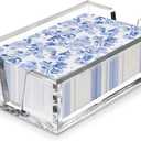 Acrylic Guest Towel Holder Tray for Bathroom  Napkin Holder for Disposable Paper Towels, Hand Towel Organizer for Vanity or Bathroom, Clear Bathroom Accessory, 8.7 x 5.2 x 2.5 Inch Size