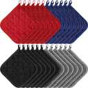 Zhehao 24 Pcs Pot Holders for Kitchen Hot Pads Heat Resistant Cotton Quilted Coaster Potholder Pot Mat for Cooking and Baking Christmas Bulk Gift, 7 x 7 Inches