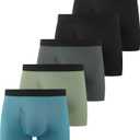 YESWEL Modal Incontinence Underwear for Men, Leakproof Boxer Briefs for Bladder Control with Fly, Light Absorption, 5 Pack (Multicolor01, X-Large)