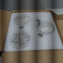 Capiz Flush Mount Ceiling Light, 3-Light Shell Light Fixtures Ceiling Light Fixtures for Living Room, Bedroom, Kitchen Island, Foyer, Entryway, Seashell Coastal, Chrome