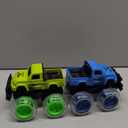 iValea Monster Trucks Toys for Toddlers Boys: Light-up Wheels for Kids Age 2-4 Years Old,Toy Car for Kid Ages 3-5,Boy Cars to 3-6,Toy Truck for Toddler 1-3,Jam Birthday Gift for Children 1-3 (Blue and Green)