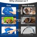 Soft Dog Cone Collar Comfortable Cone for Dogs to Stop Licking After Surgery, Elizabethan Collar for Large Dogs, Adjustable Dog Donut Collar for Inflatable & Comfy Recovery (L) (Blue, L)