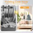 4PCS Foldable Gold Wall Hooks, Heavy Duty Zinc Alloy Valet Hooks, Wall Mount Bathroom Towel Hooks Gold forfor Hanging Clothes, Bags, Hats, Bathrobes, Keys etc