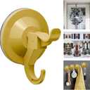 Antimbee Pack of 20 Shower Suction Cup Hooks, Wreath Hangers, Small Suction Utility Hook for Bathroom Kitchen Decor, Removable Glass Wall Holder Hook up to 11 lbs on Smooth Surface-Gold