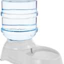 Amazon Basics Gravity Pet Water Dispenser for Cat and Dog, Easy to Clean, 1 Gallon Capacity, Small, Gray