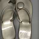 Verdusa Women's Dressy Flat Sandals Flip Flop Casual Summer Thong Beach Sandal (7.5, Gold)
