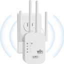 WiFi Extender, WiFi Repeater,Internet Booster, Long Range WiFi Extenders Signal Booster for Home, WiFi Repeater with Ethernet Port Covers Up to 9800 Sq.ft,Quick Setup-White