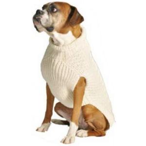 Chilly Dog Tural Cable Dog Sweater, X-Small