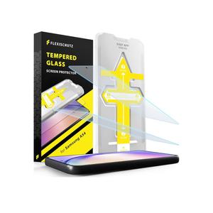FlexiSchutz® for Samsung Galaxy A54 5G Screen Protector with Installation Tool, Tempered Glass for Samsung A54 5g Screen Protector, HD Clarity, Buble Free, Anti Scratch [2 Pack]