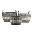 HD Large Oval Hyacinth Baskets Set of 2