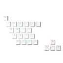 HK GAMING Rubber Backlit Doublesht Keycap Set | OEM Profile for Mechanical Keyboard (23 Keys, Cararra White)