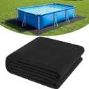 16x32 FT Rectangle Pool Liner Pad for Above Ground Pools, Durable Geotextile Pool Mat for Pool Bottom Strong Eco-Friendly Padding Under Pool Pad Protection,Prevents Punctures Black