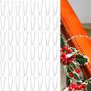 50pcs Valentine's Day Garland Ties Clear Plastic Banister Garland Ties Decorative Reusable Soft Anti Scratch Garlands Hanger for Mantel Fences Home Xmas Holiday Craft Wrapping (8inch)