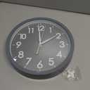 AKCISOT Wall Clock Bathroom 10 Inch Analog Small Wall Clocks Battery Operated - Silent Non Ticking Modern Simple Style Clock Decorative for Kitchen,Bedroom,Home Office,Living Room,School(Gray)