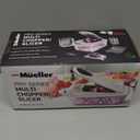 Mueller Pro-Series 10-in-1, 8 Blade Vegetable Chopper, Mandoline Slicer, Food Chopper with Container, Fruit Slicer, Kitchen Gadgets & Accessories, Home Essentials (White Sand/Gray)