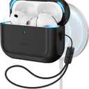 ESR for AirPods Pro 3 Case, Compatible with AirPods Pro 3rd Generation Case (2025), Compatible with MagSafe, Full Drop Protection Cover with Lanyard, Black